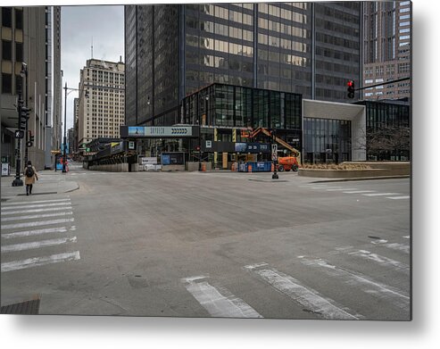 Chicago Metal Print featuring the photograph Adams and Wabash intersection by Laura Hedien