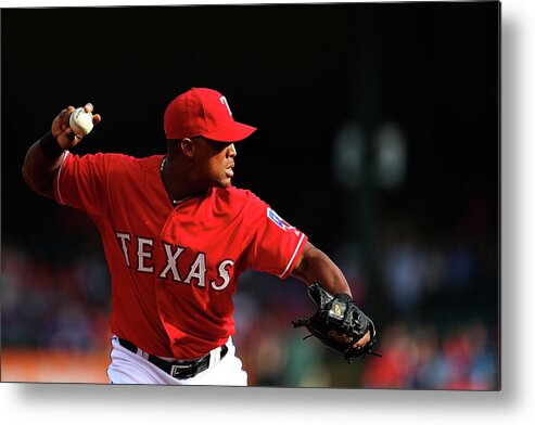 Adrian Beltre Metal Print featuring the photograph Adrian Beltre by Sarah Crabill