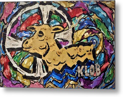 Lamb Metal Print featuring the mixed media Agnus Dei by Kevin OBrien