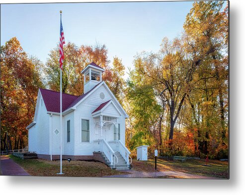 One Room Schoolhouse Metal Print featuring the photograph Alexander School - Jasper, Indiana by Susan Rissi Tregoning