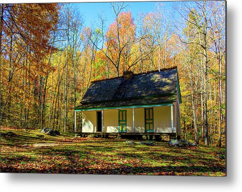  Metal Print featuring the photograph Alfred Reagan House Smoky Mountains by Douglas Wielfaert