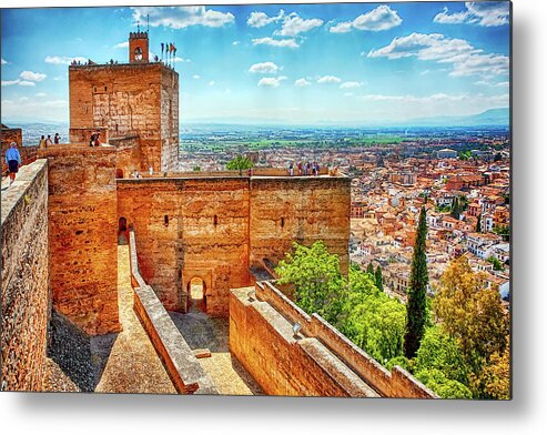 Alhambra Metal Print featuring the photograph Alhambra tower by Tatiana Travelways