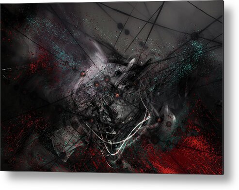 Alien Demon Metal Print featuring the digital art Alien Demon by Linda Sannuti