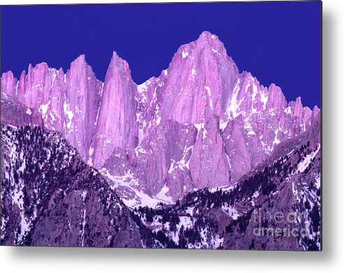 Mountain Metal Print featuring the photograph Alpenglow, Mount Whitney by Douglas Taylor