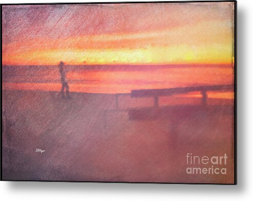 Sunsets Metal Print featuring the mixed media Altered Reality 48 - Alone Not Yet So by DB Hayes