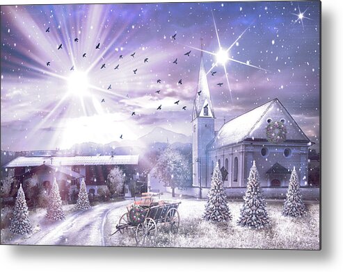 Austria Metal Print featuring the photograph Angels We Have Heard on High Frosty Christmas Eve by Debra and Dave Vanderlaan