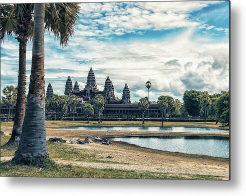Ancient Metal Print featuring the photograph Angkor Wat Complex by Manjik Pictures