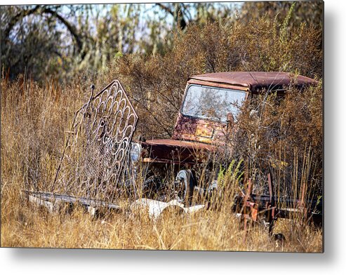 Car Metal Print featuring the photograph Antique car by Dart Humeston
