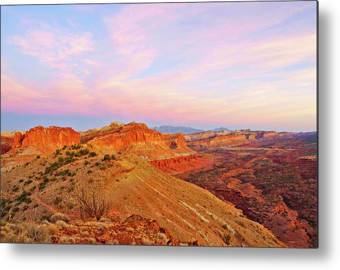 Capitol Reef Metal Print featuring the photograph April 2018 Capitol Reef Sunset by Alain Zarinelli