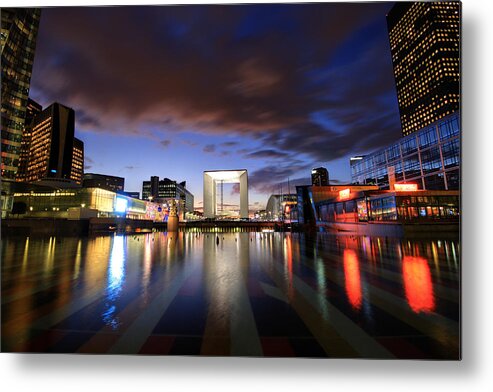 Tranquility Metal Print featuring the photograph Arche of La Défense by by Ludovic Toinel