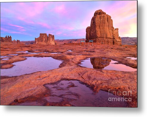 Arches National Park Metal Print featuring the photograph Arches National Park Sunrise by Ronda Kimbrow