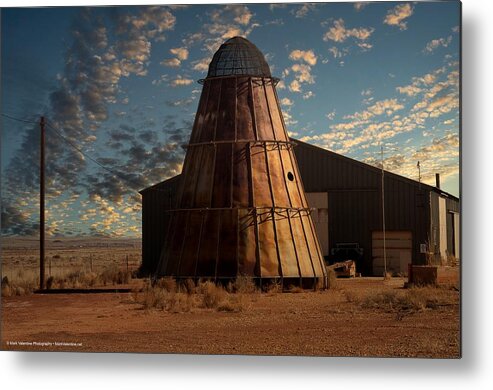 Arizona Metal Print featuring the digital art Arizona Barn - Route 66 Arizona by Mark Valentine