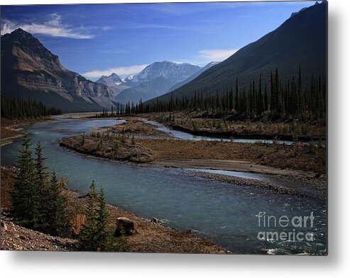 Athabasca River Metal Print featuring the photograph Athabasca River by Eva Lechner
