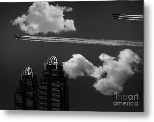 Blue Angels Metal Print featuring the photograph Atlanta Flyover by Doug Sturgess