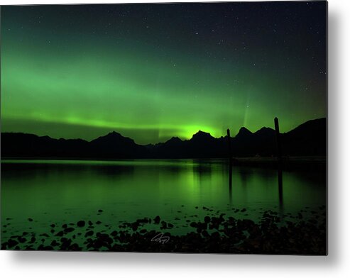  Metal Print featuring the photograph Aurora Borealis in Landscape by William Boggs