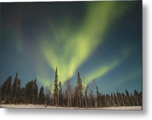Aurora Borealis Metal Print featuring the photograph Dance of wild nature - Aurora borealis by Vaclav Sonnek
