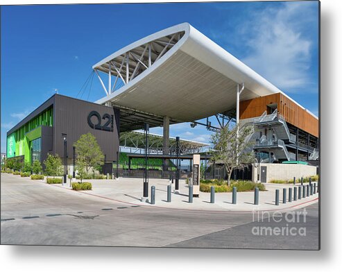 Austin Texas Metal Print featuring the photograph Austin Q2 Stadium Entrance by Bee Creek Photography - Tod and Cynthia