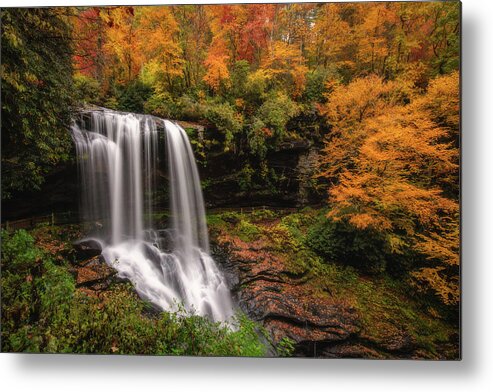 Blue Ridge Mountains Metal Print featuring the photograph Autumn at Dry Falls by Robert J Wagner