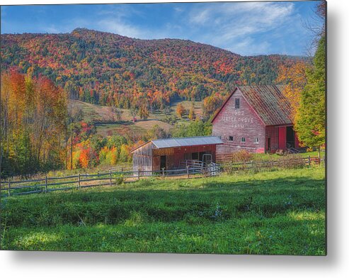 South Royalston Metal Print featuring the photograph Autumn at Maple Grove Farm by Penny Polakoff