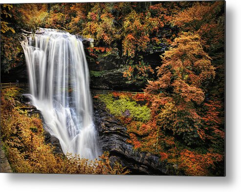 Carolina Metal Print featuring the photograph Autumn Colors at Dry Falls by Debra and Dave Vanderlaan