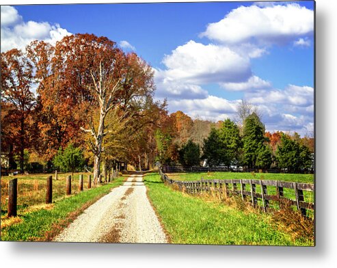 Color Metal Print featuring the photograph Autumn on the Farms by Alan Hausenflock