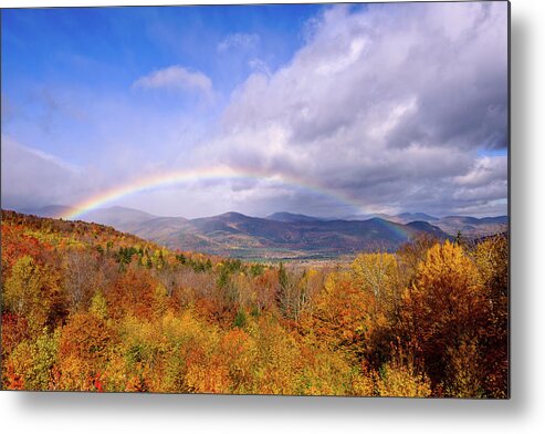 New Hampshire Metal Print featuring the photograph Autumn Rainbow by Jeff Sinon