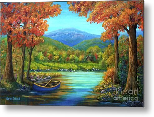 Autumn Metal Print featuring the painting Autumn Respite by Sarah Irland