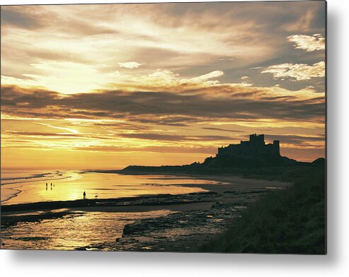 Bamburgh Metal Print featuring the photograph Bamburgh castle sunrise by Steev Stamford