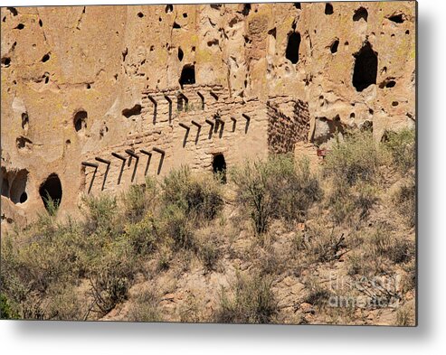 Bandelier National Monument Metal Print featuring the photograph Bandelier National Monument Talus House Two by Bob Phillips
