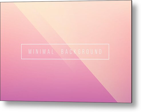 Sparse Metal Print featuring the drawing Basic Pink Minimal Elegant Abstract Lineer Crease Pattern Vector Background by 4khz