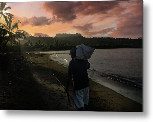 Beach Metal Print featuring the photograph Be back before it's too late by Micah Offman