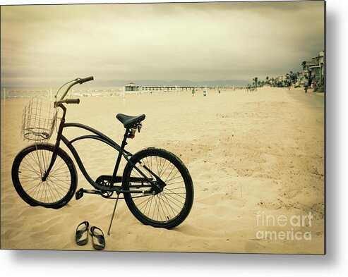 Bicycle Metal Print featuring the photograph Beach Bike by Stella Levi