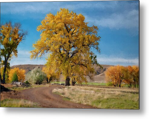 Belfry Metal Print featuring the painting Belfry Fall Landscape 5 by Roger Snyder