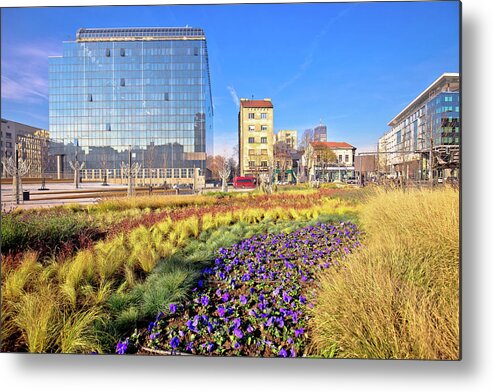 Belgrade Metal Print featuring the photograph Belgrade. Slavija square in Beograd nature and architecture view by Brch Photography