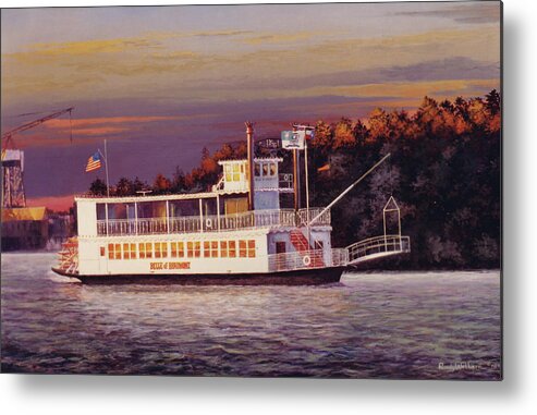 Paddle Wheel Metal Print featuring the painting Belle of Beaumont by Randy Welborn