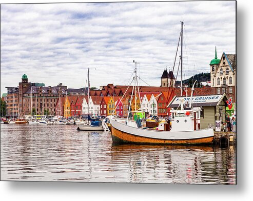 Town Metal Print featuring the photograph Bergen Harbor by W Chris Fooshee