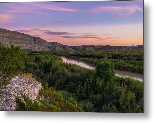 Texas Metal Print featuring the photograph Big Bend Pastel Sunset by Erin K Images