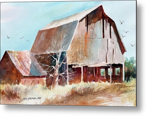 John Svenson Metal Print featuring the painting Big Jim's Barn by John Svenson