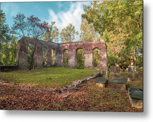 Abandoned Metal Print featuring the photograph Biggin Church Ruins 6 by Cindy Robinson