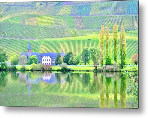 River Metal Print featuring the photograph Biking on the Mosel River by Dorsey Northrup