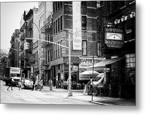 United States Metal Print featuring the photograph Black Manhattan Series - Welcome to Little Italy by Philippe HUGONNARD