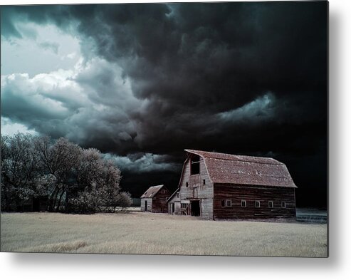 Blackmore Metal Print featuring the photograph Blackmore Barn - Infrared Series - 3 of 3 by Peter Herman