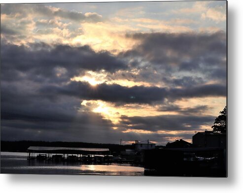 Blue Metal Print featuring the photograph Blue Believing Sunrise by Ed Williams