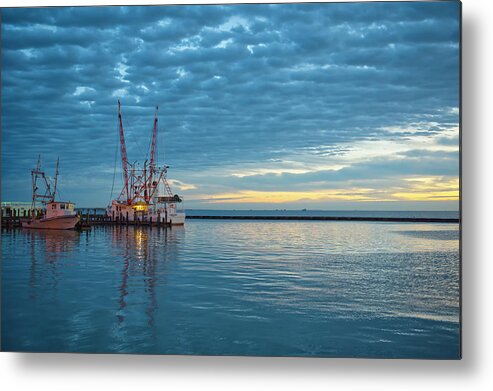 Shrimp Boats Metal Print featuring the photograph Blue Dawn by Ty Husak