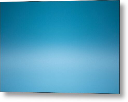 Empty Metal Print featuring the photograph Blue Empty Display Table Board With Gradient Lighting Used For Background And Display Your Product by Prasert Krainukul