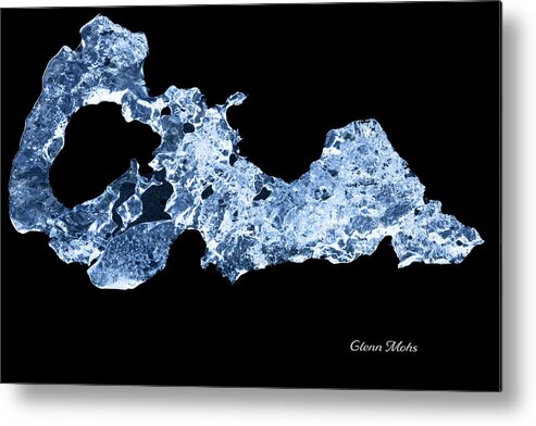 Glacial Artifact Metal Print featuring the photograph Blue Ice Sculpture 1 by GLENN Mohs