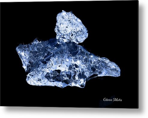 Glacial Artifact Metal Print featuring the photograph Blue Ice Sculpture 4 by GLENN Mohs