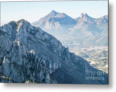 Mountains Metal Print featuring the photograph Blue mountain landscape by Adriana Mueller