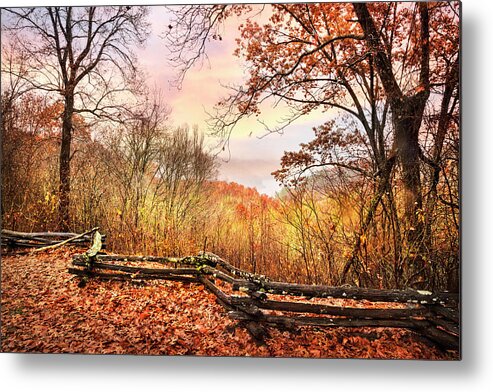 Carolina Metal Print featuring the photograph Blue Ridge Mountains Overlook by Debra and Dave Vanderlaan
