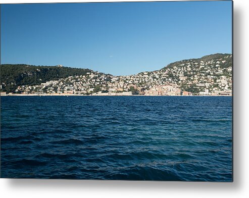 French Riviera Metal Print featuring the photograph Blue sea in front of Saint-jean cap Ferrat city by Jean-Marc PAYET